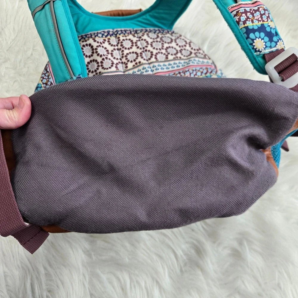 Garnet Hill Kids Floral Boho Backpack Blue Pink Monogram School Bag 17in